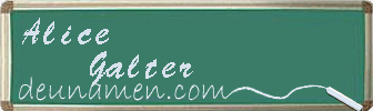 Alice Galter Visitenkarte